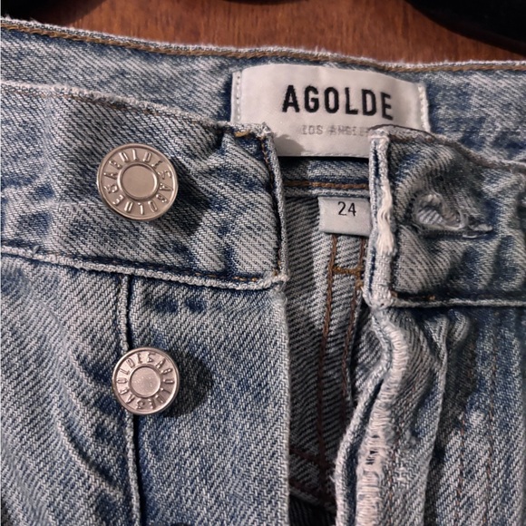 Agolde “Riley”  Button-Fly Jeans - Picture 2 of 4